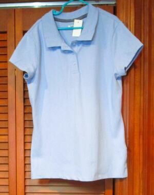 Old Navy Boy's Light Blue Polo Shirt Size XL 14/16 Short Sleeve Cotton Blend